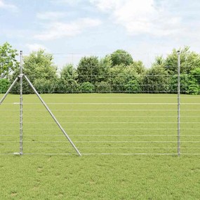 vidaXL Περίφραξη αγρού Ασημί 50 x 1.6 m Γαλβανισμένος χάλυβας