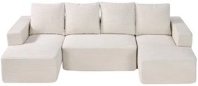 VEVOR Modular Sectional Sofa U Shaped Cloud Couch with Chaise and Cushion Beige