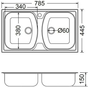 Νεροχύτης Fortinox Slender