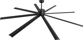 VEVOR 244 cm Aluminum Ceiling Fan Without Light Remote Control DC Motor Black