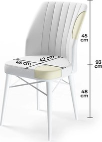 Καρέκλα 6τμχ Φιμέ / Μαύρο FLEX 45x42x93