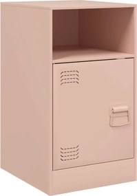 vidaXL Κομοδίνα 2 τεμ. Ροζ 34,5x39x62 εκ. από Χάλυβα