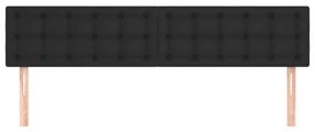 vidaXL Κεφαλάρια Κρεβατιού 2 τεμ. Μαύρο 100x5x78/88 εκ.Συνθετικό Δέρμα