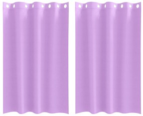 vidaXL Κουρτίνες με κουρτίνες 2 pcs Μοβ 175 x 140 εκ. Πολυεστέρας