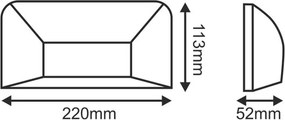 Απλίκα LED Εξωτερικού Χώρου Aca SLIM22R Rust