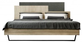 SB-00560 Κρεβάτι "ΜΟΡΦΕΑΣ" Διπλό σε χρώμα δρυς-γκρι σκούρο 160x200
   , 1 Τεμάχιο