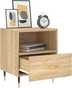 vidaXL Κομοδίνα 2 τεμ. Sonoma Δρυς 40 x 35 x 47,5 εκ. Επεξεργ. Ξύλο