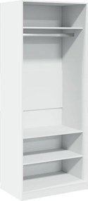 vidaXL Ντουλάπα Λευκή 80 x 50 x 200 εκ. από Επεξεργασμένο Ξύλο