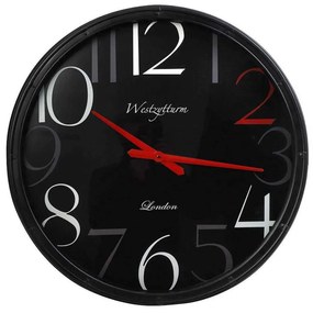 Ρολόι Τοίχου ROL628 76x76x5,7cm Black Espiel Πολυρεσίνη
