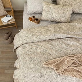 Σεντόνια Μονά (Σετ) Palamaiki Fashion FL6243 Μπεζ ΜΕ ΛΑΣΤΙΧΟ 110x200+30