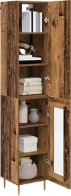 vidaXL Highboard 2 pcs Παλιό Ξύλο Επεξεργασμένο ξύλο