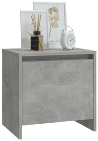 vidaXL Κομοδίνο Γκρι Σκυροδέματος 45x34x44,5 εκ. από Επεξεργ. Ξύλο