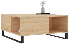 vidaXL Τραπεζάκι Σαλονιού Sonoma Δρυς 80x80x36,5 εκ. Επεξεργασμ. Ξύλο