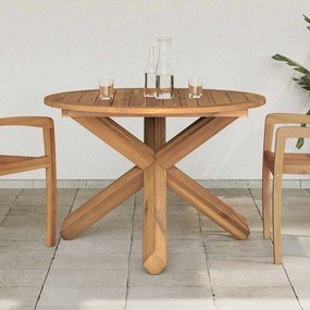 vidaXL Τραπέζι Κήπου Ø109x74 εκ. από Μασίφ Ξύλο Teak