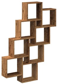 Ράφι κύβος τοίχου Παλιό ξύλο 90x15x119,5 cm Κατασκευασμένο ξύλο - Καφέ