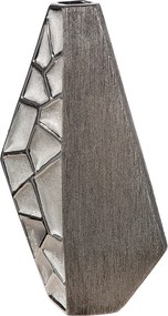 Βάζο Κεραμικό Ασημί χρώμα 21X8X36Cm 21X8X36Cm