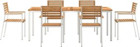 vidaXL Σέτ φαγητού για κήπο 7 pcs