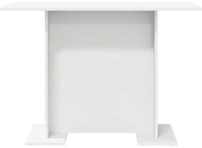 vidaXL Τραπεζαρία Λευκό 110 x 60 x 75 cm Επεξεργασμένο ξύλο