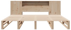 vidaXL Κρεβάτι Βιβλιοθήκη Χωρίς Στρώμα 180x200 εκ Μασίφ Ξύλο