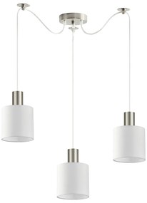 Φωτιστικό Οροφής Τρίφωτο Homelighting 77-8416 Nickel/White