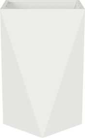 vidaXL Γλάστρα 2 τμχ. Λευκό 50 x 50 x 75 cm Ατσάλι