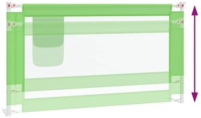 vidaXL Μπάρα Κρεβατιού Προστατευτική Πράσινη 150 x 25 εκ. Υφασμάτινη