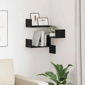 vidaXL Ράφι Γωνίας  Μαύρο Δρυς 40x40x49,5 εκ. Ξύλο επεξεργασμένο