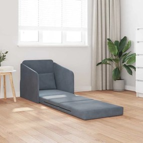 vidaXL Κρεβάτι καναπές Σκούρο Γκρι 65 x 80 x 83 εκ. Βελούδο