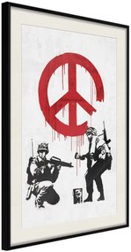 Αφίσα - Banksy: CND Soldiers II - 30x45 - Μαύρο - Με πασπαρτού