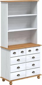 vidaXL Κλουβί ASKIM Λευκό 91 x 40 x 184 εκ. Στερεά ξυλεία πεύκου