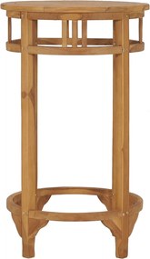 vidaXL Τραπέζι Μπαρ Ø 60 εκ. από Μασίφ Ξύλο Teak