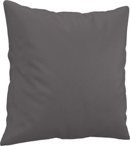 vidaXL Πολυθρόνες Σετ 3 Τεμαχίων Γκρι Συνθετικό Δέρμα με Μαξιλάρια