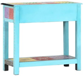vidaXL Κονσόλα με Χειροπ. Λεπτομέρειες 80x35x75 εκ. Μασίφ Ξύλο Μάνγκο