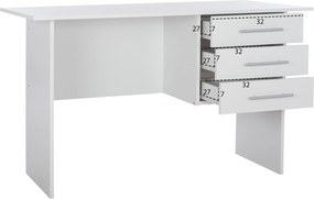 ΓΡΑΦΕΙΟ ΜΕΛΑΜΙΝΗΣ ENSLEY HM2029.05 ΜΕ 3 ΣΥΡΤΑΡΙΑ ΛΕΥΚΟ 120X60X76 εκ.