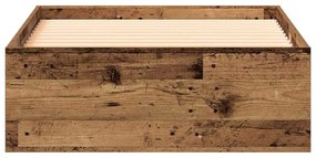 vidaXL Κρεβάτι με Συρτάρια Παλαιό ξύλο 90 x 190 cm Επεξεργασμένο ξύλο