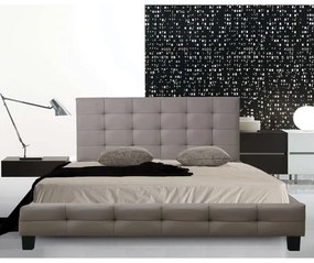 FIDEL Κρεβάτι Διπλό για Στρώμα 160x200cm, PU Απόχρωση Cappuccino 168x215x107cm Ε8053,3