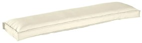 vidaXL Μαξιλάρι για Παγκάκι σε Κρεμ 150 x 40 x 8 εκ. Ύφασμα Oxford