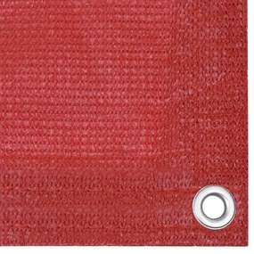 Διαχωριστικό Βεράντας Κόκκινο 120 x 400 εκ. από HDPE - Κόκκινο