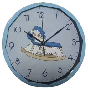 Παιδικό ρολόι τοίχου - XH-6628 - 166283 - Blue-166283_bl