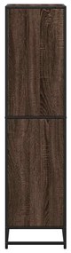 Βιβλιοθήκη καφέ δρυς 60x35x139 cm Ξύλινη κατασκευή - Καφέ