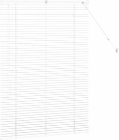 vidaXL Βενετσιάνικες Ρόδες Λευκό 130 x 90 εκ Αλουμίνιο