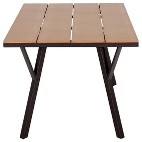 Τραπέζι FL6514 Fylliana Μεταλλικό Polywood Καφέ 160x91x72 εκ. 160x91x72 εκ.