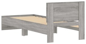 vidaXL Πλαίσιο Κρεβατιού με Κεφαλάρι Γκρι Sonoma 75x190 εκ. Επεξ. Ξύλο