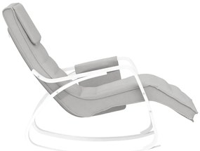 vidaXL Κουνιστή Πολυθρόνα Ανοιχτό Γκρι Υφασμάτινη