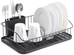 Πιατοθήκη με Δοχείο Kitchen Trend 8177P/BLACK 43x29x12.5cm - Oriana Ferelli®