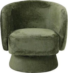 Πολυθρόνα περιστρεφόμενη Kreslo ύφασμα σε χακί απόχρωση 78x81x77εκ 78x81x77 εκ.