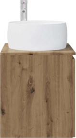 vidaXL Επιτοίχιο έπιπλο νιπτήρα μπάνιου Artisan Δρυς