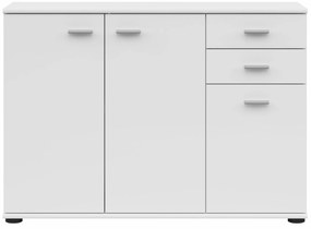 Σιφονιέρα Boston 523, Άσπρο, Με συρτάρια και ντουλάπια, 75x106x35cm, 32 kg | Epipla1.gr