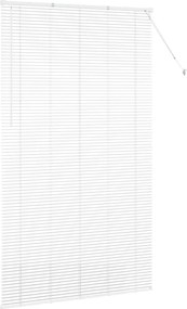 vidaXL Βενετσιάνικες Ρόδες Λευκό 220 x 125 εκ Αλουμίνιο
