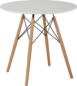 Τραπέζι Κουζίνας (Φ80x75) Spitishop Urban White